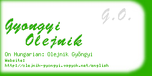 gyongyi olejnik business card